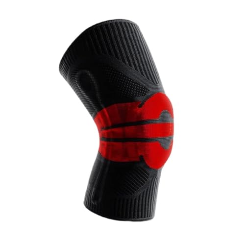 膝 サポーター ひざ 膝サポーター 運動 スポーツ ウォーキング ランニング ゴルフ 膝関節 膝用 膝の痛み 保護 衝撃緩和 伸縮性 通気性 (ブラック&レッド, L)