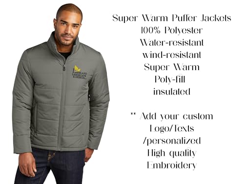 INK STITCH Men J852 Add Custom Embroidery Logo Texts Super Warm Puffer Jackets4