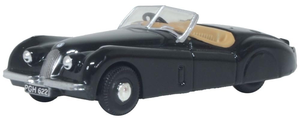 Oxford Diecast Jaguar XK120 Diecast Model Car in British Racing Green, 1:76 Scale Model 76XK120006, Adult Collectible