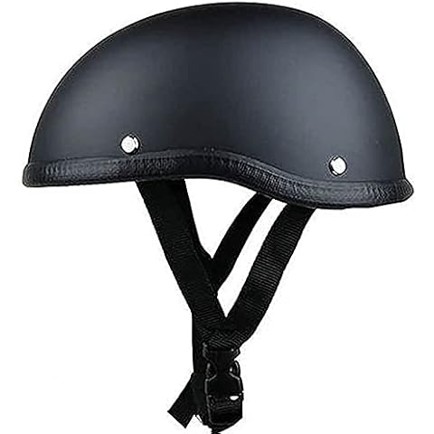 XDKJ Retro Motorcycle Half Helmet Adults Open Face Motorbike Helmet DOT Approved Baseball Cap Moped Jet Chopper Bicycle Scooter Helmet Black, 55-62cm Cover
