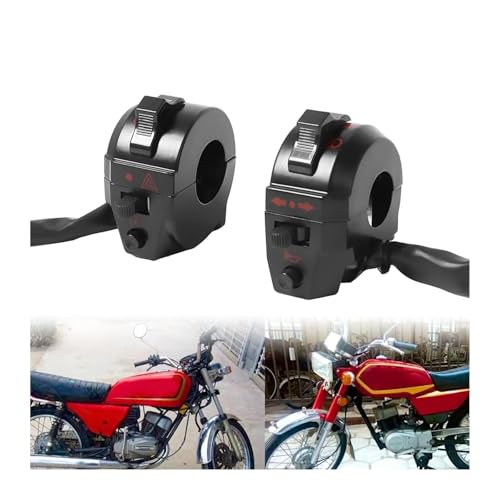 Interrupteur de remplacement pour guidon 22mm feux et klaxon de moto