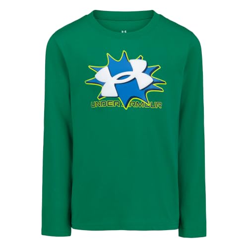 Image of Under Armour Boys' Long Sleeve Logo Graphic T-Shirt, Lightweight & Breathable, Relaxed Fit