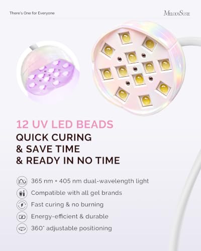Image of MelodySusie Gooseneck Cordless UV Nail Lamp P-ArtM2 Light for Nail Tips