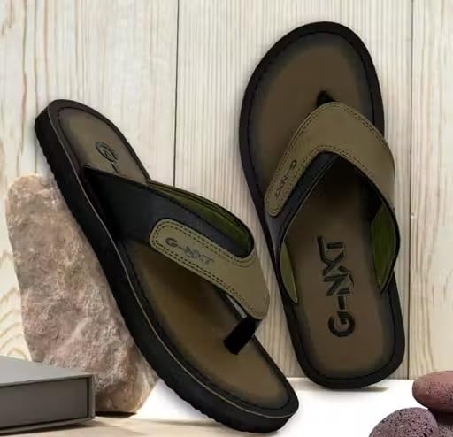 Image of Men's Flip Flops Slippers Comfortable Slip On Pair EVA Rubber Sole Casual Chappals For Daily Home Outdoor Use 32