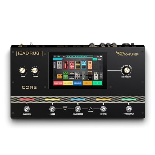 HeadRush Core - Guitar and Vocal Multi Core Effects Amp Modeling Processor with Cloning, Looper, Antares Auto-Tune, Wi-Fi, Touchscreen, and Bluetooth