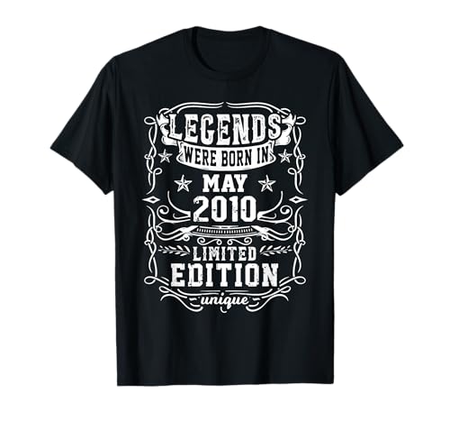 Cumpleaños Mayo 2010 Edición Limitada Regalo Legend May Camiseta