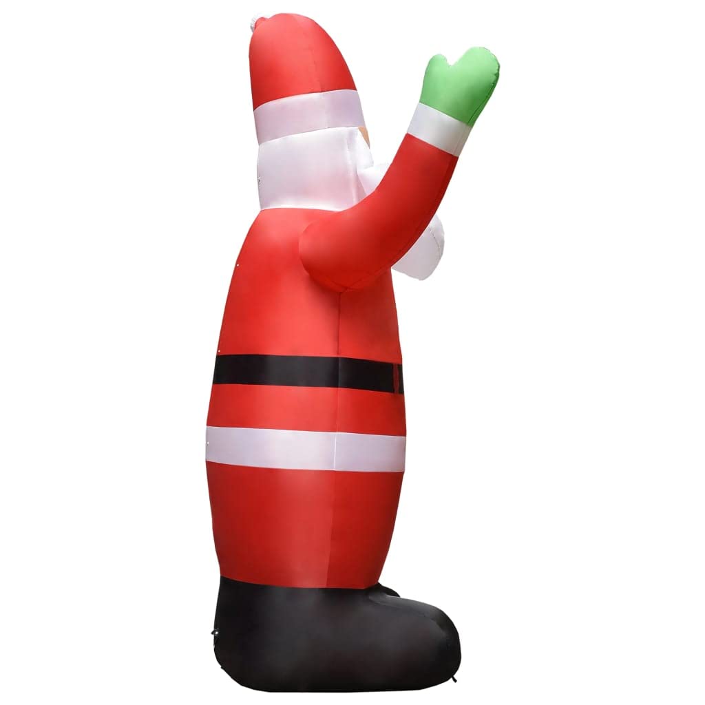 vidaXL Papá Noel Inflable con LED Adorno Navideño de Navidad Decoración Jardín Patio Entrada Ligero Resistente Impermeable IP44 4,5 M
