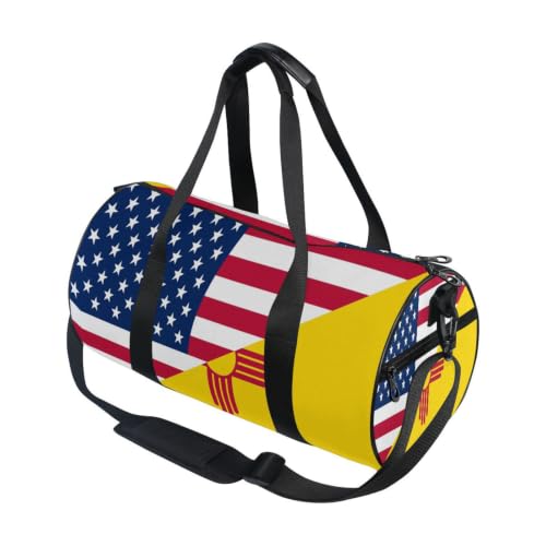 Bolsa de gimnasio para hombres y mujeres con bolsillo interior, bolsa de lona para viajes