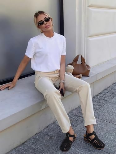 SHIBEVER Women's Wedge Sandals Summer: Closed Toe Sandals for Women Platform Dressy Wedge Size 5-11 5