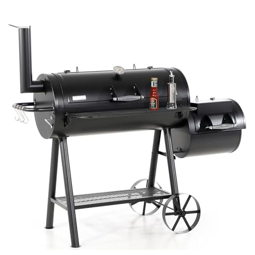 Captiva Designs Heavy Duty Outdoor Smoker,Extra Large Cooking Area(941 sq.in. in Total) Offset Smoker, Best Charcoal Smoker and Grill Combo for Outdoor Garden Patio and Backyard Cooking