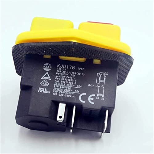 Interrupteur de bouton KJD17b 16A 5 broches alimentation - 2