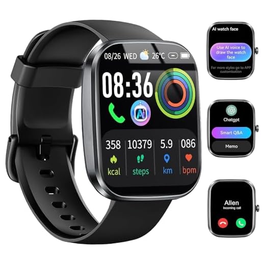 uaue AI Smart Watch with ChatGPT, 1.91" Bluetooth Calling Smartwatch for Men Women, 110+ Fitness Modes Activity Tracker, Sleep/Heart Rate/Calorie Monitor, IP68 Waterproof Step Counter for Android iOS
