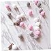 CHILDWEET 2pcs Wool Felt Pom Poms Garland Grey for Bedroom Shower Birthday Party and Wedding Decor