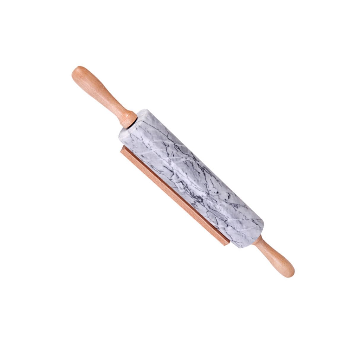 MAGICLULU Rodillo de Mármol para Hornear Masa Mango de Madera, Diseño Simple y Práctico, Multiusos para Pan y Dumplings Cocina