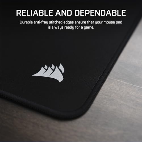 Image of Corsair MM Anti-Fray Cloth Gaming Mouse Pad - XXL (930 x 400mm), Precision Micro-Woven Surface, Non-Slip Natural Rubber Base, Stitched Edges - Black