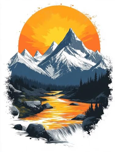 Pintura por números adultos atardecer supera el estrés con este kit de lienzo para principiantes
