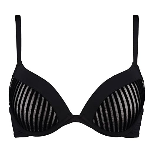 Hunkemöller Damen Vorgeformter Push-up-Bügel-BH Pia B75,Black, Black