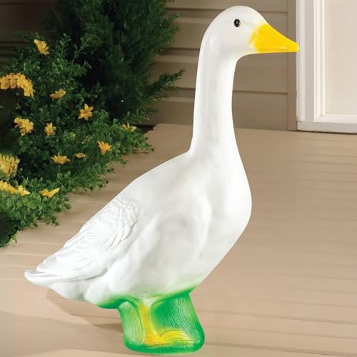 HMifjUM Large Large White Goose, Porch Goose Statue, Resin Statue Craft Home Garden Sculptures Indoor or Outdoor Decorative Figurine for Garden, Patio, or Entryway Accent