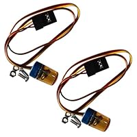 GTIWUNG 2 Stück Modellbau Rundumlicht 4,8-6Volt in Gelb (Größe 15x9mm),Rundumleuchte,Warnleuchte,RC Car LED Licht Stirnlampe Blinklampe RC Zubehör für 1/14 RC Auto Tamiya RC Truck