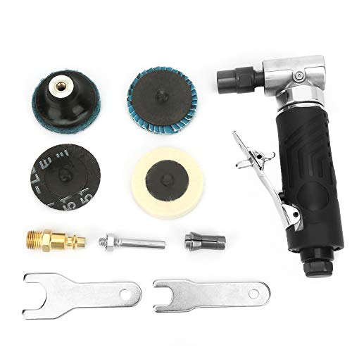 Pneumatic 90 Degrees Angle Grinder Air Grinding Polishing Machine 20000rpm for Craft Model Hardware Glass Stone