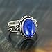 Lapis Lazuli Ring Size 7 Sterling Silver Plated For Women, Blue Stone September Birthstone Southwest Bohemian Jewelry Christmas Mother's Day Gifts For Her