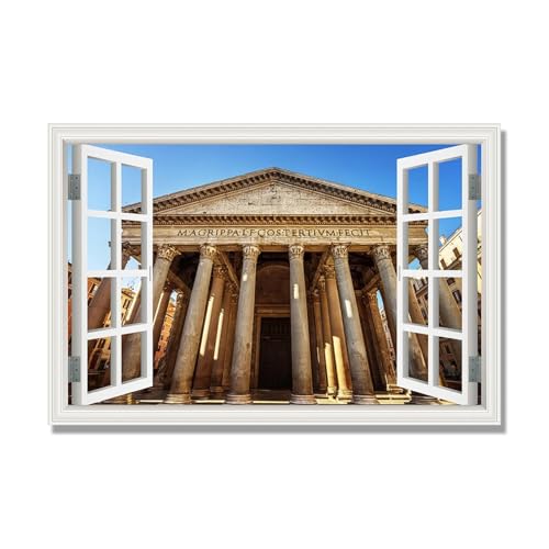 Tableau sur toile paysage urbain impression moderne grand format 80x120cm sans cadre
