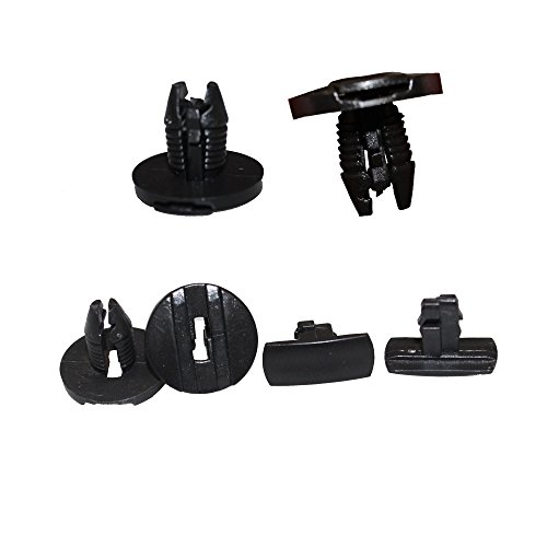 10 clip di fissaggio in plastica, rivetti in