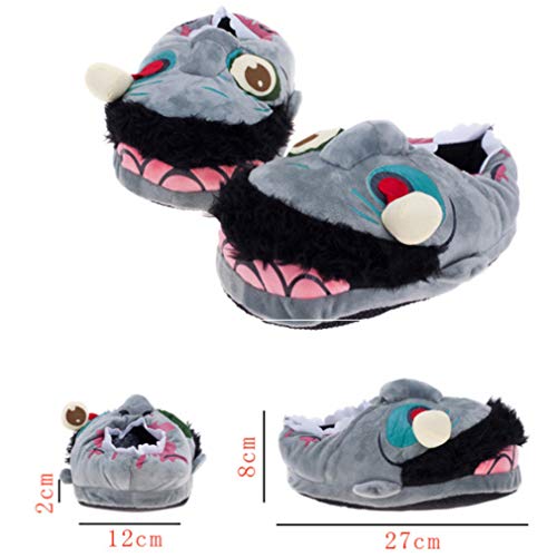 Unisex Zombie House Fuzzy Slippers for Women Men Halloween Scary Party Gift Shoes4