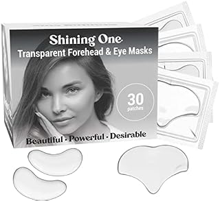 Shining One Under Eye and Forehead Patches - 30 PCS - Skin Hydration frown line remover - Gel Pads - Beauty Masks For Women - Anti Wrinkle Patches