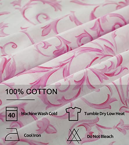 Izzy + Toby Nightgowns For Women Soft 100% Cotton Lightweight Short Sleeves Ladies Nightdress Pink Print L #TOP3