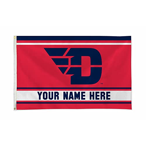 Rico Industries NCAA Dayton Flyers Personalized - Custom 3' x 5' Banner Flag - Made in The USA - Indoor or Outdoor Décor