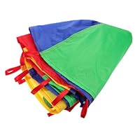 PEPLAYTAL Rainbow Parachutes for Outdoor Indoor Play Multifunctional Preschool Education Tool for Sensory Integration and Cognitive Development Sturdy Vibrant Equipment for Kindergarten Lawn