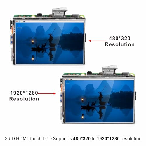 Image of OSOYOO 3.5 inch HDMI LCD Touch Screen for Raspberry Pi 5 4 3 2 with Stylus Pen