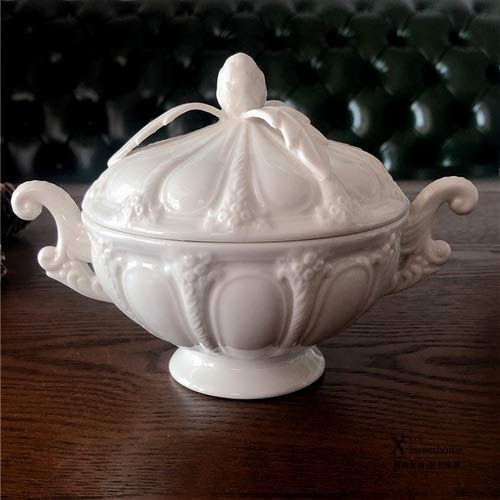 Porzellan Teesets Paläste im europäischen Stil Vintage Relief Englischer Nachmittagstee Kaffeeset Zuckerdose Kaffeetasse Relief Berry Cup