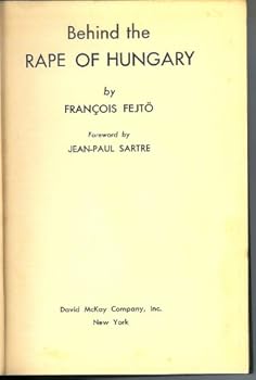 Hardcover Behind The Rape Of Hungary [Unknown] Book
