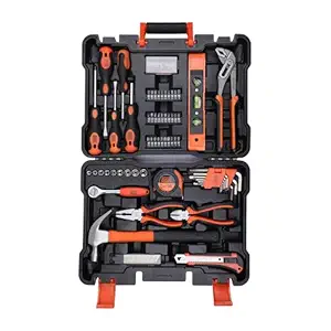 BLACK+DECKER BMT154C Hand Tool Kit (154-Piece) (Orange & Black)