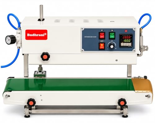 Image of Budhrani by MASTER MACHINES Heavy Duty Continuous Vertical MS Band Sealer with Nitrogen Flushing Kit, Automatic Band Sealing Machine, Automatic Packaging Machine MM10
