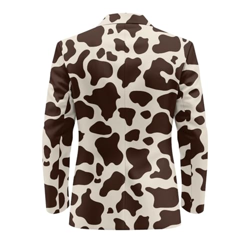 INSTANTARTS Men's Blazer Casual One Button Men's Casual Blazer Jackets Lined Collar Loose Fit Daily Blazers Fashion4