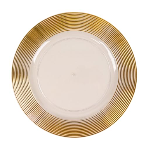 Platos cargadores redondos plásticos 13" Gold Línea 6 miniatura 1