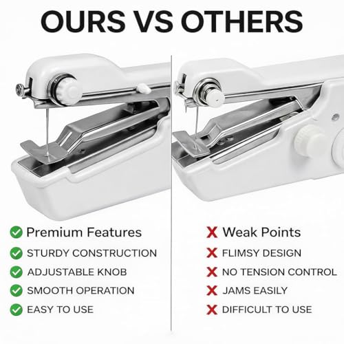 Image of Handy Stitch Mini Hand Sewing Machine | Portable Stapler Style Silai Machine for Quick Repairs & Home Tailoring | Lightweight Handheld Stitching Tool (Handy Stitch silai machine)