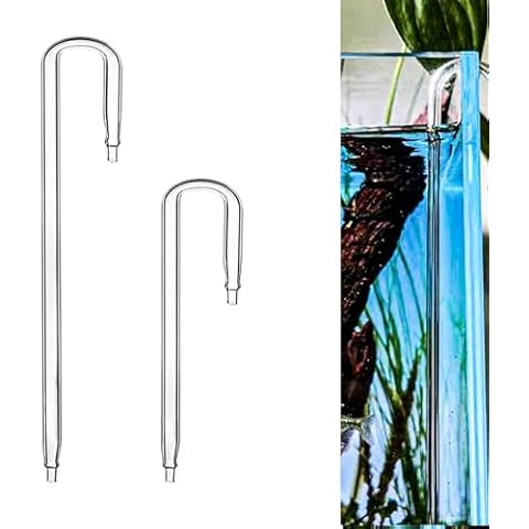 IAFVKAI 2PCS Glass U Shape Tube for Aquarium Air Pump Fish Tank Aquarium CO2 Diffuser Connect Tube Cover