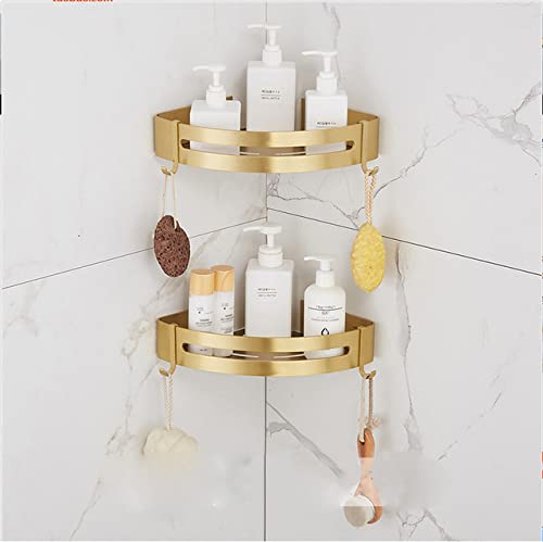 SXKJ Juego de Accesorios de baño Dorados: Toallero, Colgador de Toallas, portarrollos de Papel, escobillero, Estante de Esquina, Juegos de Accesorios de baño.