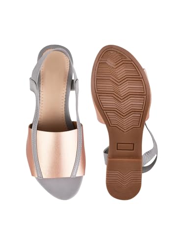 Image of SilverArrow womens Voyaga Flat Sandal, Fashion Sandals with Strap, Suitable for Fusion Outfit