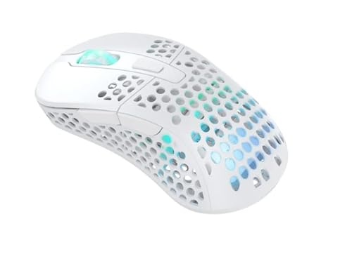 Xtrfy M4 Wireless, Mouse da Gioco Ultraleggero Senza Fili, Ottimizzato per Gaming Competitivo, Wireless 2,4 GHz, Illuminazione RGB, Mouse Ergonomico per Destrimani Adattabile Ricaricabile, Bianco - Immagine 3