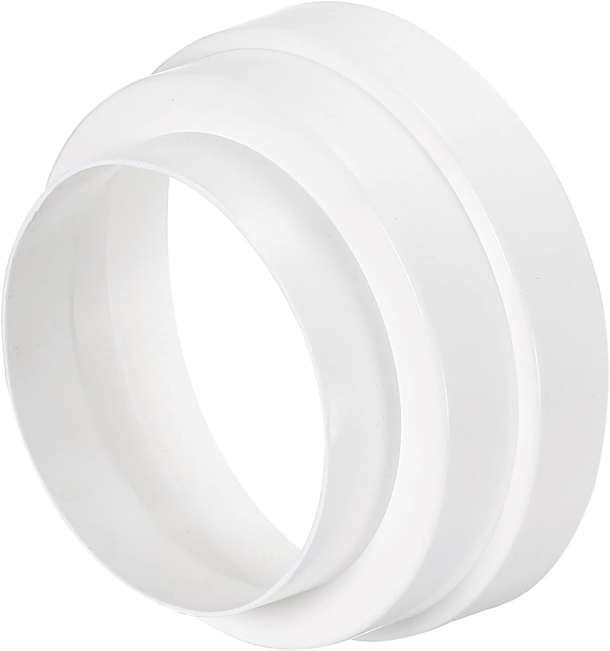 MECCANIXITY Duct Inline Reducer 4.72-6.3 Inch Plastic Round Duct Adapter Increaser Connector for Kitchen Ventilation Systems