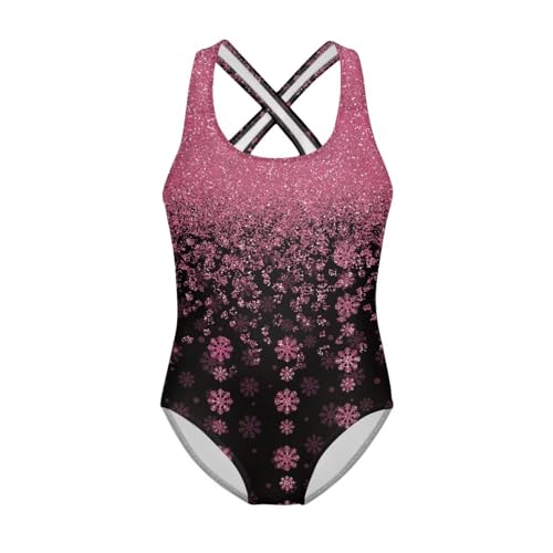 Image of INSTANTARTS Girls One Piece Swimwear Sleeveless Crossback Swimsuits
