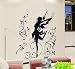 Pegatinas De Pared, Arte De Pared, Tatuajes De Pared, Calcomanía De Pared De Cuento De Hadas De Bailarina Negra, Pegatina De Pared Para Guardería, Vinilo, Arte, Aplique Mural, 43X63Cm