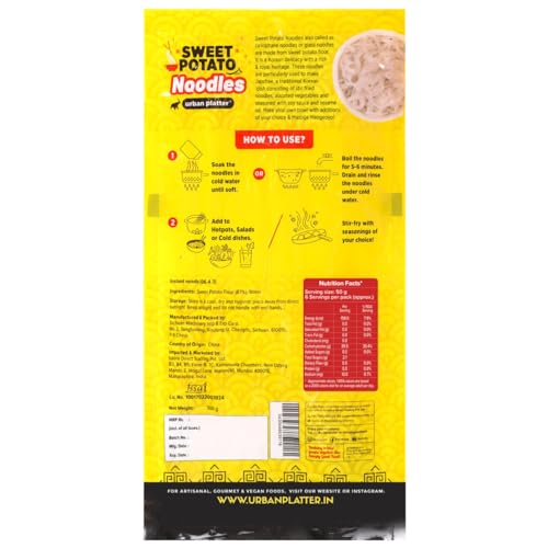 Image of urban platter Sweet Potato Noodles (Dangmyeon, 300g (Korean Style Japchae Noodles|Glass Noodles|Additive Free|Gluten Free))
