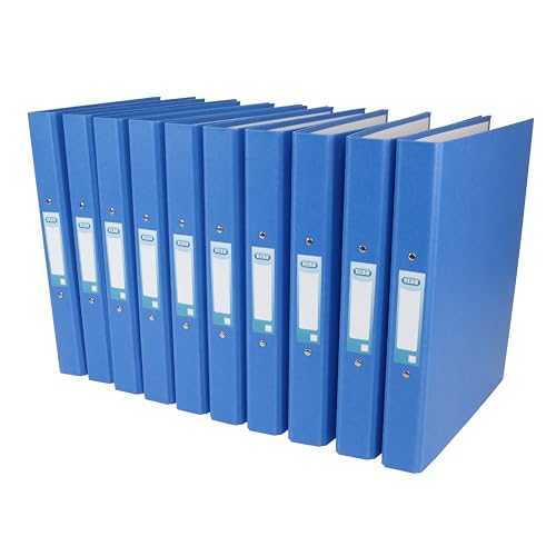 Elba A4 Board 2 O-Ring Binder, 25 mm Capacity, 30 mm Spine - Blue, Pack of 10