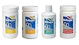 europoolpalette Poolpflege Starterset Poolpflege Starterset 4-teilig  Chlor Multifunktionstabletten  PH-Regulierer  Algicid Algenverhütung
